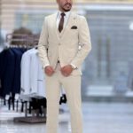 Costume Beige 3 Pièces — Cérémonie & Événements